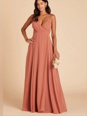 Birdy Grey KAIA DRESS CHIFFON TERRACOTTA bridesmaid long dress size 1x NWT